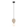 beige and metal alloy