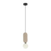 Pendant lamp Lux Lorenzo – modern pendant lamp in beige and metal alloy