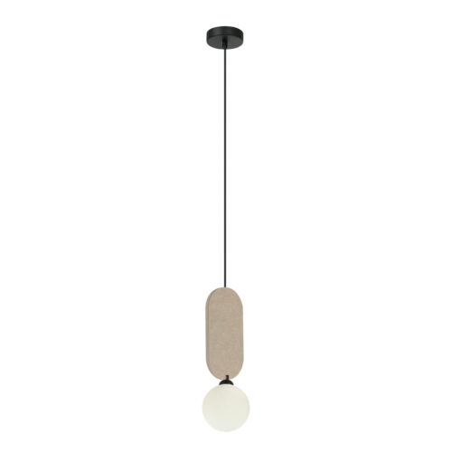 Pendant lamp Lux Lorenzo – modern pendant lamp in beige and metal alloy