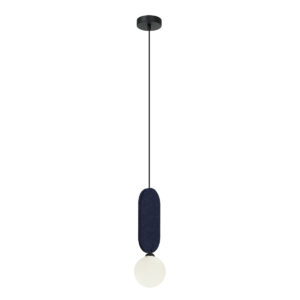 Pendant lamp Lux Lorenzo – modern pendant lamp in blue and metal alloy