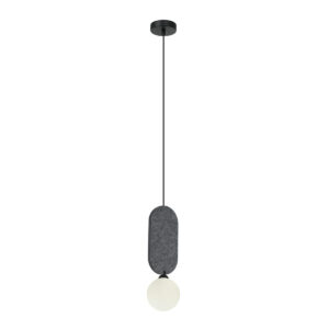 Pendant lamp Lux Lorenzo – modern pendant lamp in grey and metal alloy