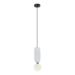 Pendant lamp Lux Lorenzo – modern pendant lamp in grey and metal alloy