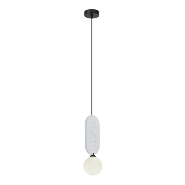 Pendant lamp Lux Lorenzo – modern pendant lamp in grey and metal alloy