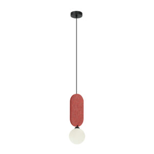 Pendant lamp Lux Lorenzo 25w – modern pendant lamp in red and metal alloy