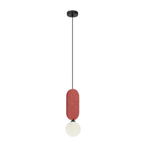 Pendant lamp Lux Lorenzo 25w – modern pendant lamp in red and metal alloy