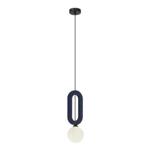 Pendant lamp Lux Masso – modern pendant lamp in blue and metal alloy