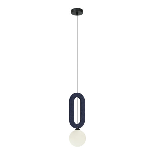 Pendant lamp Lux Masso – modern pendant lamp in blue and metal alloy