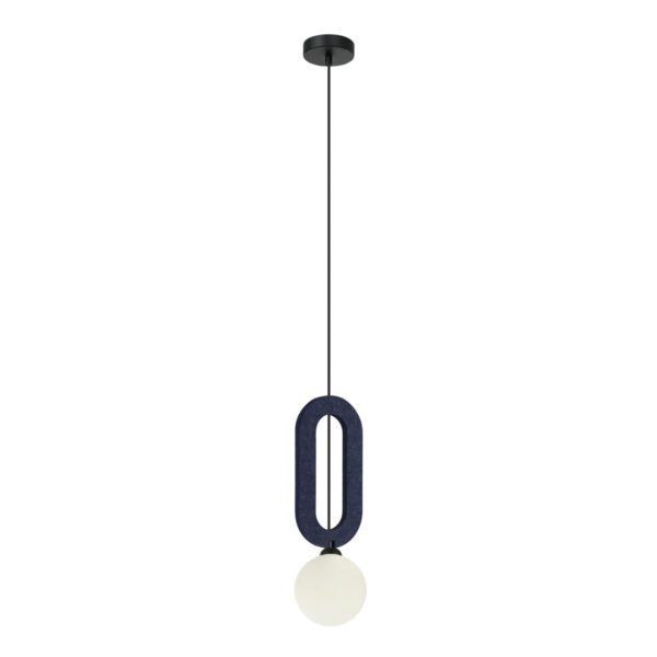 Pendant lamp Lux Masso – modern pendant lamp in blue and metal alloy
