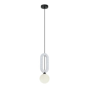 Pendant lamp Lux Masso – modern pendant lamp in grey and metal alloy