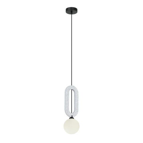 Pendant lamp Lux Masso – modern pendant lamp in grey and metal alloy