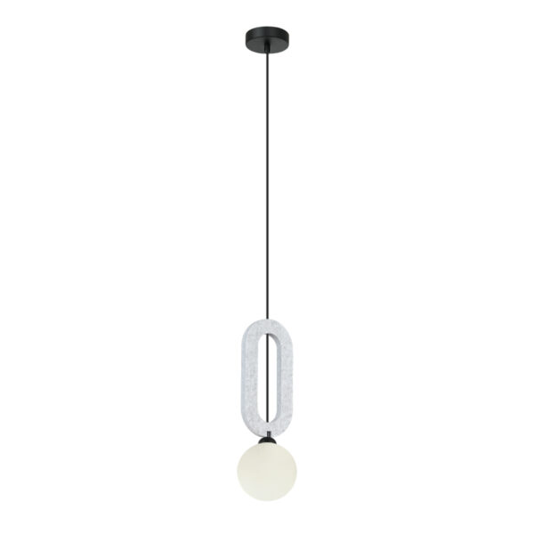 Pendant lamp Lux Masso – modern pendant lamp in grey and metal alloy