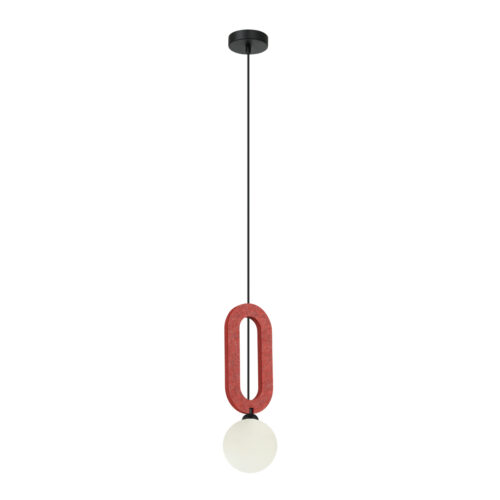 Pendant lamp Lux Masso 25w – modern pendant lamp in red and metal alloy