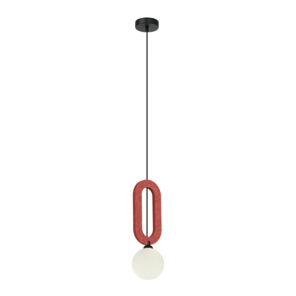 Pendant lamp Lux Masso 25w – modern pendant lamp in red and metal alloy