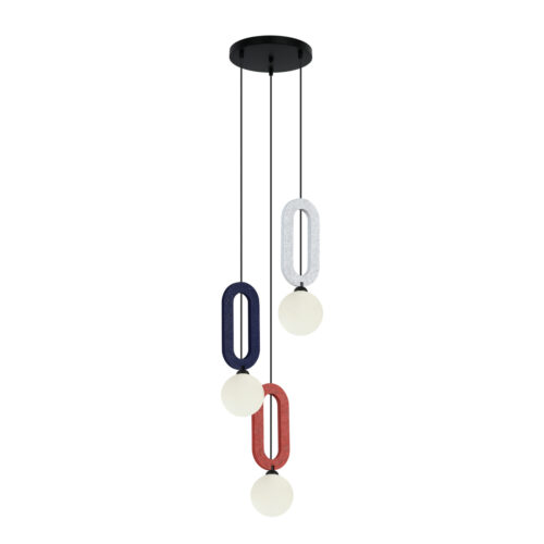 Pendant lamp Lux Masso – modern pendant lamp in red