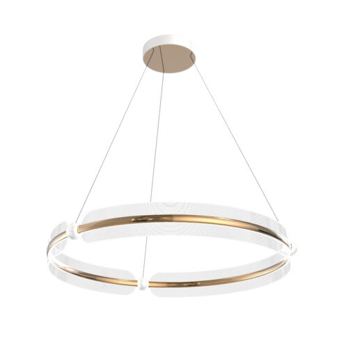 Pendant lamp Lux Faris – modern pendant lamp in gold white and acrylic