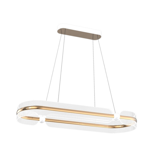 Pendant lamp Lux Sopla – modern pendant lamp in gold white and acrylic