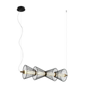 Pendant lamp Lux Sanke 15w – modern pendant lamp in black and steel