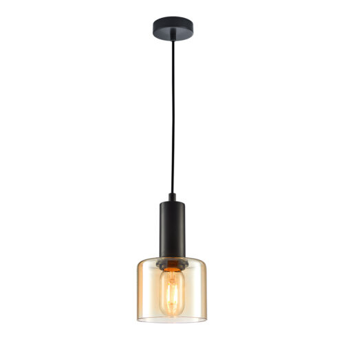 Pendant lamp Lux Santia – modern pendant lamp in black and steel