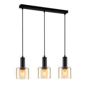 Pendant lamp Lux Santia – modern pendant lamp in black and steel