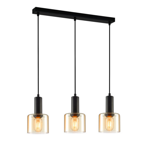 Pendant lamp Lux Santia – modern pendant lamp in black and steel