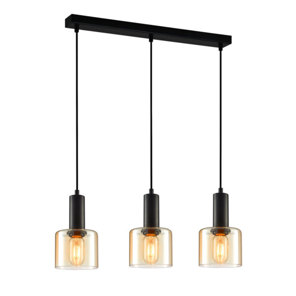 Pendant lamp Lux Santia – modern pendant lamp in black and steel