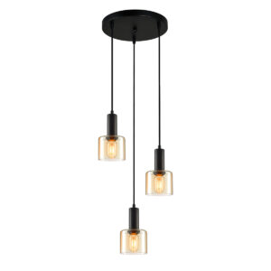 Pendant lamp Lux Santia – modern pendant lamp in black and steel