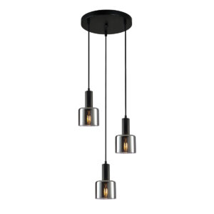 Pendant lamp Lux Santia – modern pendant lamp in black and steel