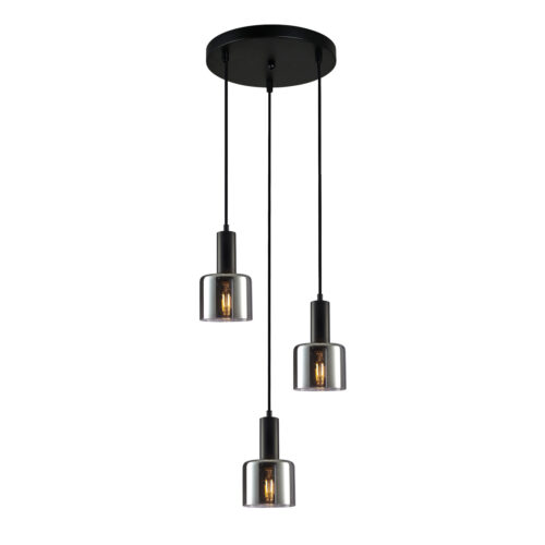 Pendant lamp Lux Santia – modern pendant lamp in black and steel