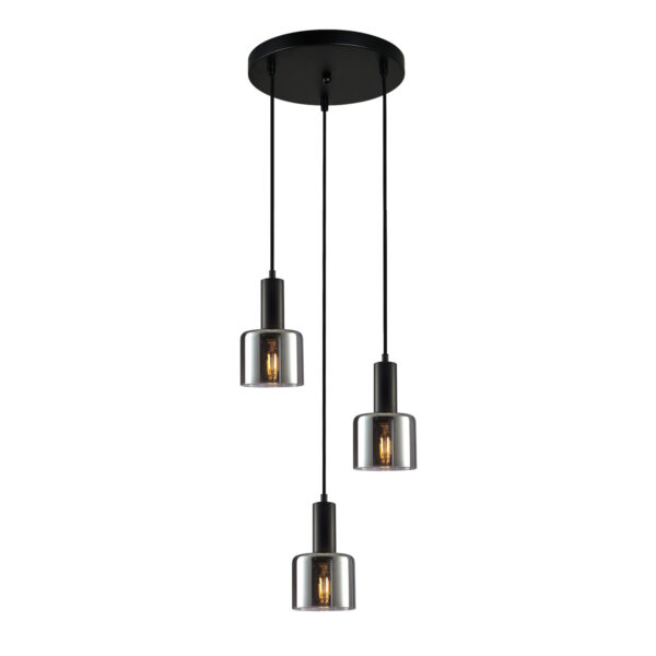 Pendant lamp Lux Santia – modern pendant lamp in black and steel