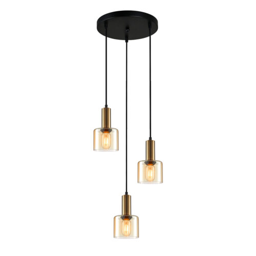 Pendant lamp Lux Santia – modern pendant lamp in coppery and steel