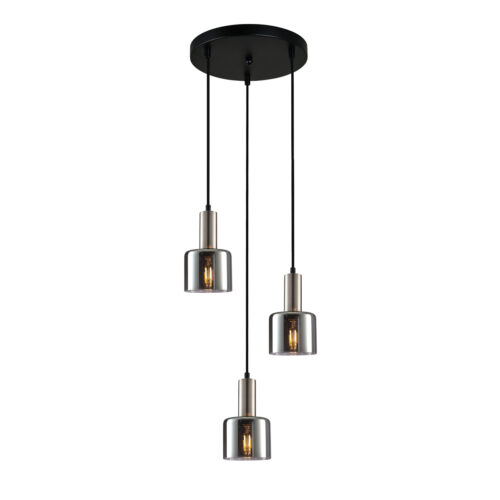 Pendant lamp Lux Santia – modern pendant lamp in silver and steel