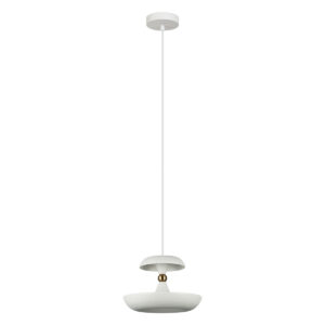 Pendant lamp Lux Marina – modern pendant lamp in white and steel