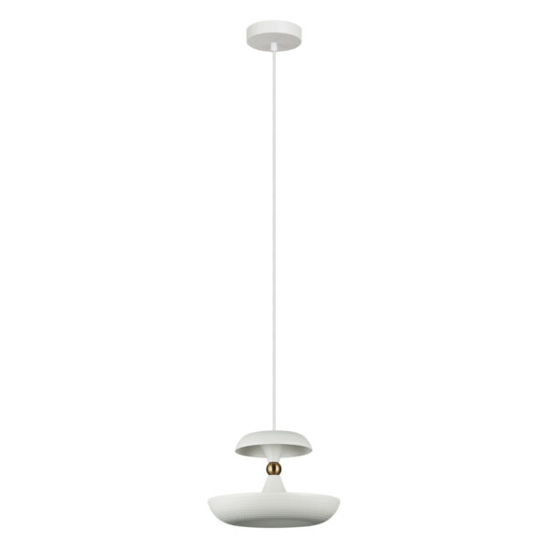 Pendant lamp Lux Marina – modern pendant lamp in white and steel