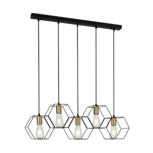 Pendant lamp Lux Aina – modern pendant lamp in black and steel
