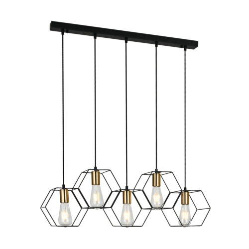 Pendant lamp Lux Aina – modern pendant lamp in black and steel