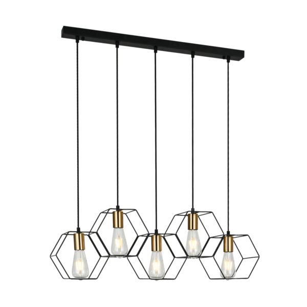 Pendant lamp Lux Aina – modern pendant lamp in black and steel
