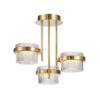Flush mount ceiling light Lux Tiara – flush mount ceiling lights in sandblasted gold with shine and metal alloy