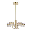 Pendant lamp Lux Tiara – modern pendant lamp in sandblasted gold with shine and metal alloy