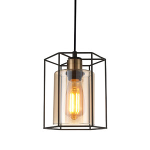 Pendant lamp Lux Kalula – modern pendant lamp in black and steel