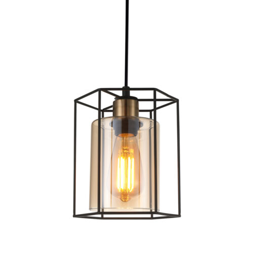 Pendant lamp Lux Kalula – modern pendant lamp in black and steel