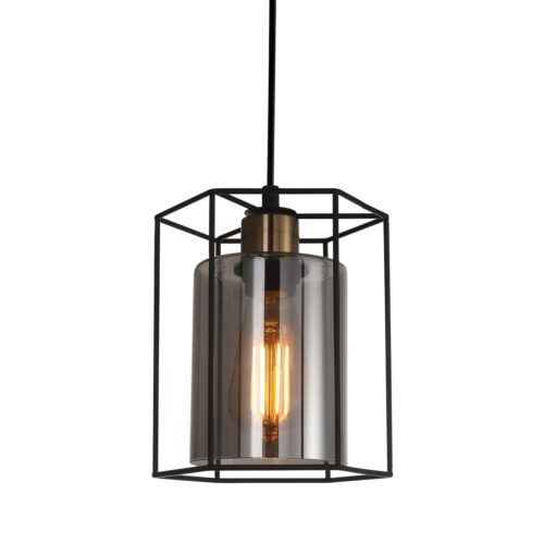 Pendant lamp Lux Kalula – modern pendant lamp in black and steel