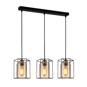 Pendant lamp Lux Kalula – modern pendant lamp in black and steel