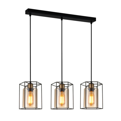 Pendant lamp Lux Kalula – modern pendant lamp in black and steel