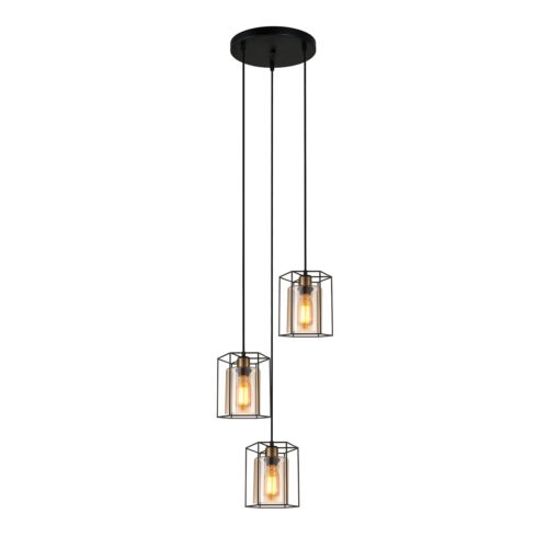 Pendant lamp Lux Kalula – modern pendant lamp in black and steel