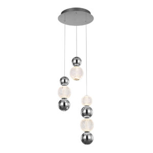Pendant lamp Lux Oter – modern pendant lamp in chrome and acrylic