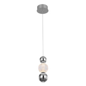 Pendant lamp Lux Oter 7w – modern pendant lamp in chrome and acrylic