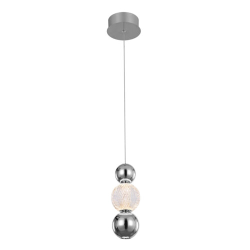 Pendant lamp Lux Oter 7w – modern pendant lamp in chrome and acrylic