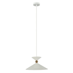 Pendant lamp Lux Quelto – modern pendant lamp in white and steel