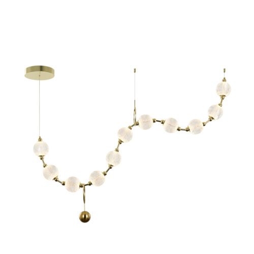 Pendant lamp Lux Morano – modern pendant lamp in gold and acrylic