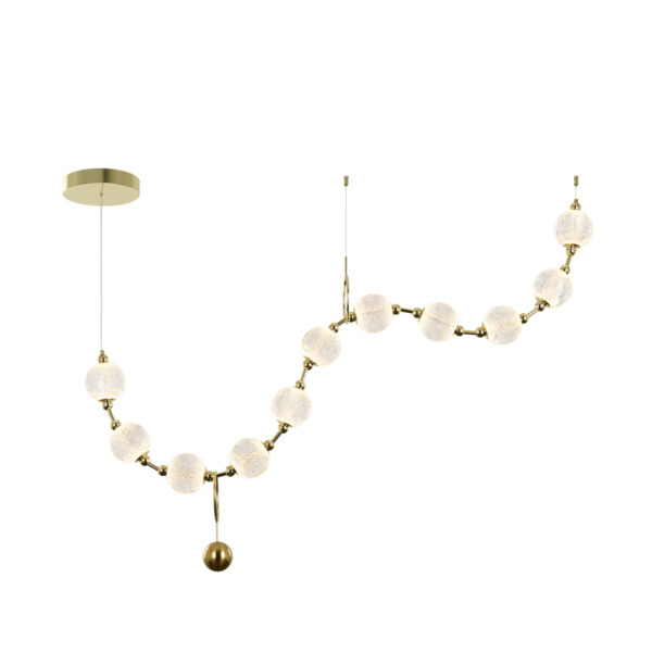 Pendant lamp Lux Morano – modern pendant lamp in gold and acrylic